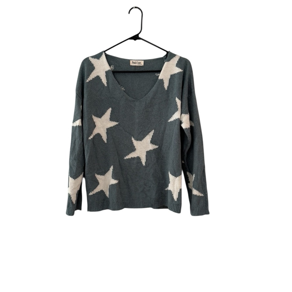 Vici Gray and Cream Boxy 3/4 Sleeve Hoodie